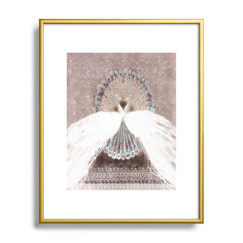 Hadley Hutton Pair Of Peacocks Metal Framed Art Print