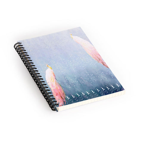Hadley Hutton Pale Peacocks Spiral Notebook