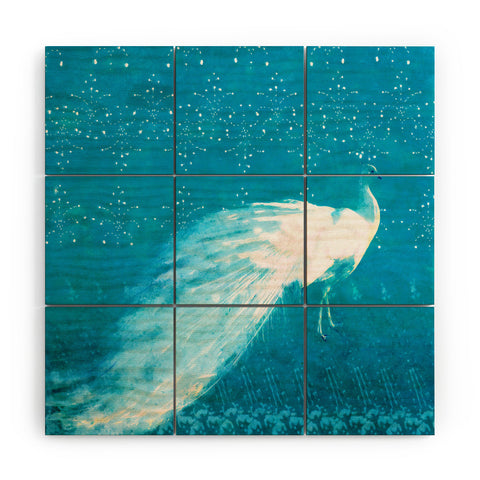 Hadley Hutton Starry Night Peacock Wood Wall Mural