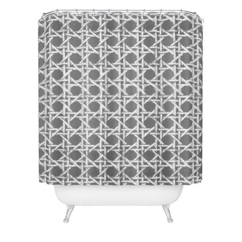 Hadley Hutton Woven Grey Shower Curtain
