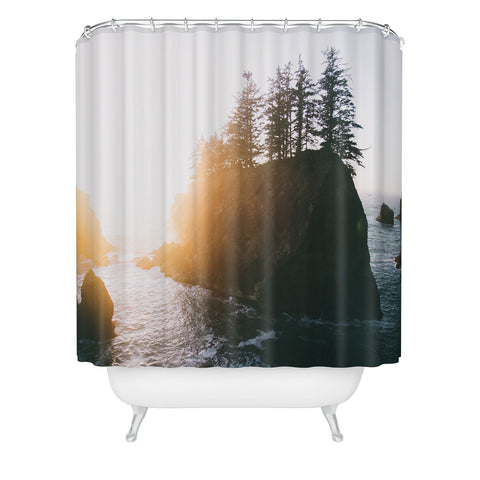 Hannah Kemp Coastal Sunset 1 Shower Curtain