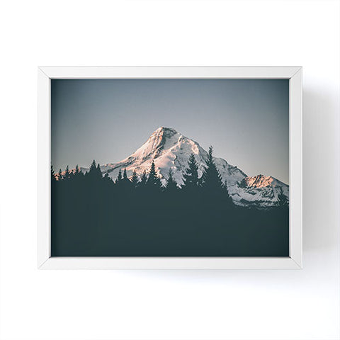 Hannah Kemp First Light on Mount Hood Framed Mini Art Print