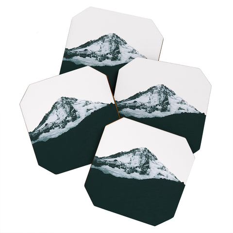 Hannah Kemp Mount Hood Black and White Coaster Set