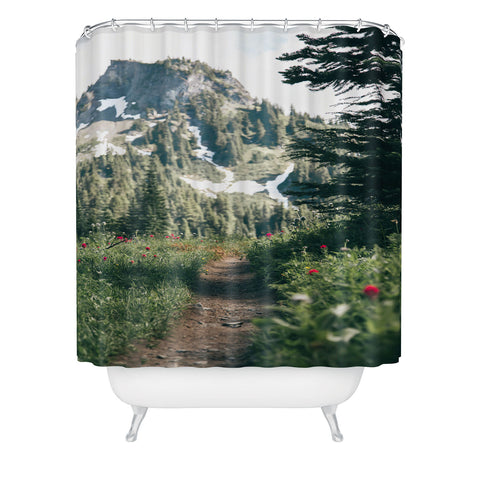 Hannah Kemp Mountain Trail Shower Curtain