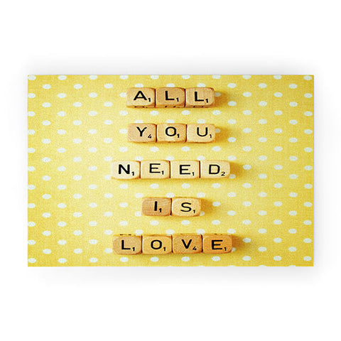 Happee Monkee All You Need Is Love 1 Welcome Mat