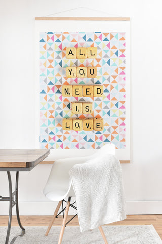 Happee Monkee All You Need Is Love 2 Art Print And Hanger