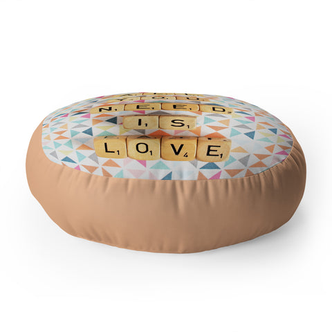 Happee Monkee All You Need Is Love 2 Floor Pillow Round