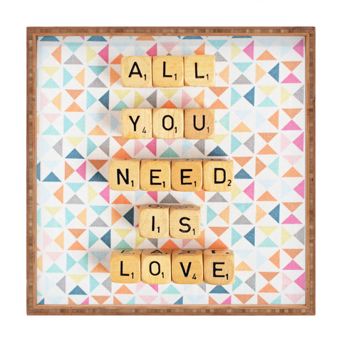 Happee Monkee All You Need Is Love 2 Square Tray