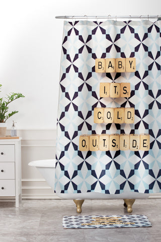 Happee Monkee Baby Its Cold Outside Shower Curtain And Mat