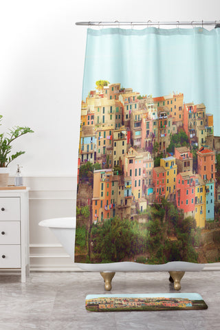 Happee Monkee Cinqueterre Shower Curtain And Mat