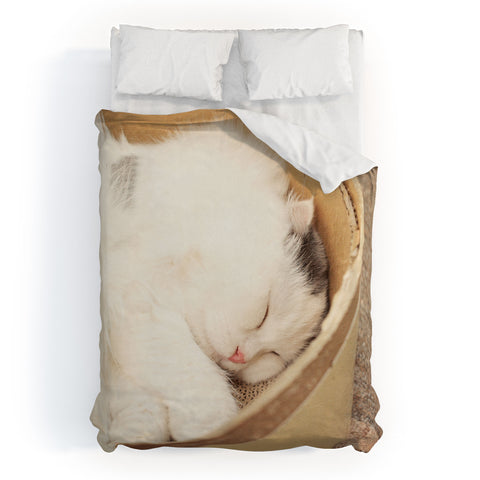 Happee Monkee Cute Sleepy Cat Duvet Cover
