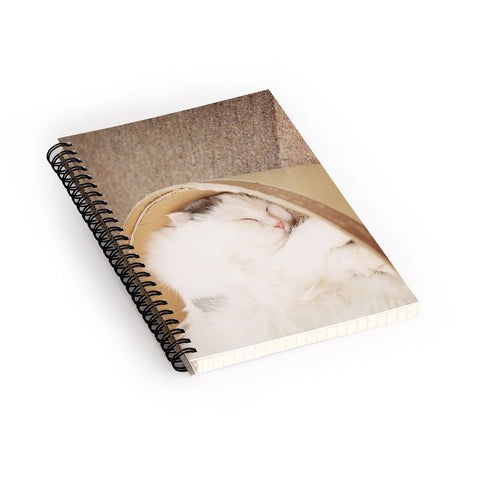 Happee Monkee Cute Sleepy Cat Spiral Notebook