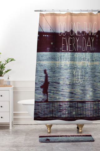 Happee Monkee Do One Thing Every Day Shower Curtain And Mat