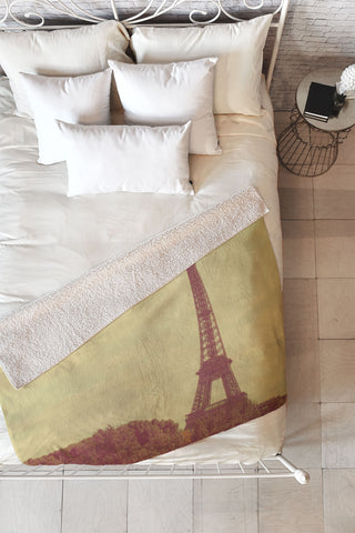 Happee Monkee Eiffel Tower Fleece Throw Blanket