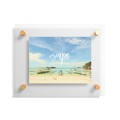 Happee Monkee Escape Beach Series Floating Acrylic Print
