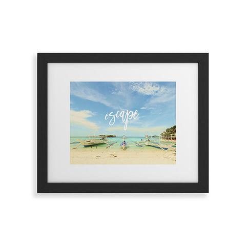 Happee Monkee Escape Beach Series Framed Art Print