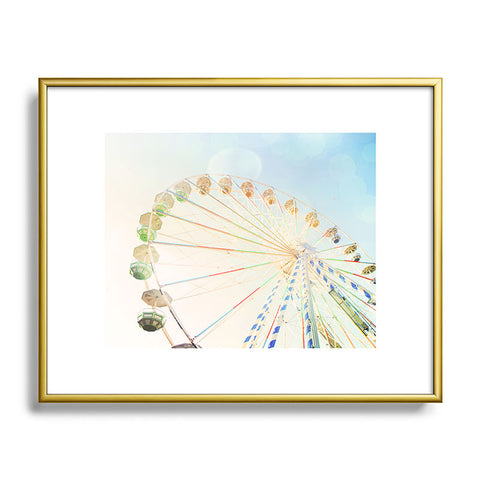 Happee Monkee Ferris Wheel Metal Framed Art Print