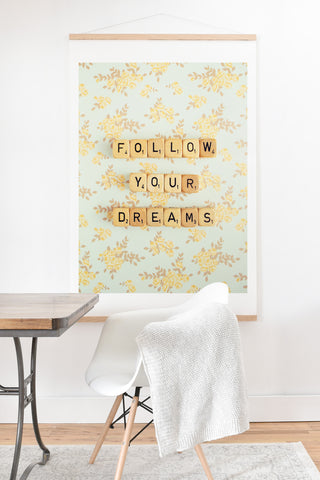 Happee Monkee Follow Your Dreams Art Print And Hanger