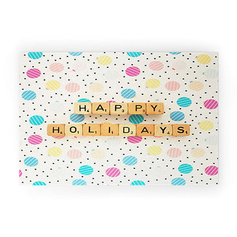 Happee Monkee Happy Holiday Baubles Welcome Mat