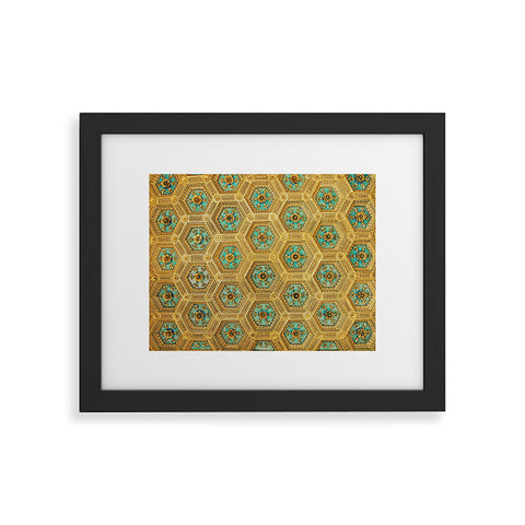 Happee Monkee Honeycomb Framed Art Print
