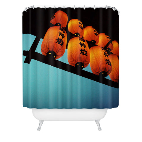 Happee Monkee Japanese Lanterns Shower Curtain