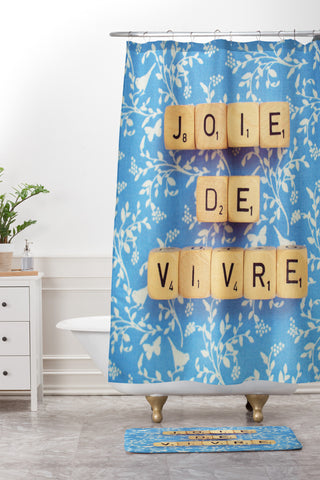 Happee Monkee Joie De Vivre Shower Curtain And Mat