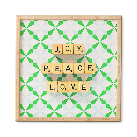 Happee Monkee Joy Peace Love Framed Wall Art