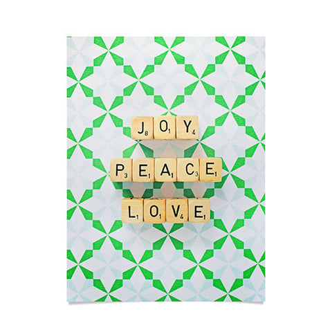 Happee Monkee Joy Peace Love Poster