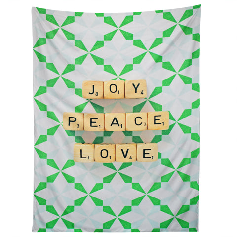 Happee Monkee Joy Peace Love Tapestry