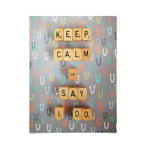 Happee Monkee Keep Calm And Say I Do Poster