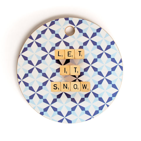 Happee Monkee Let It Snow Cutting Board Round