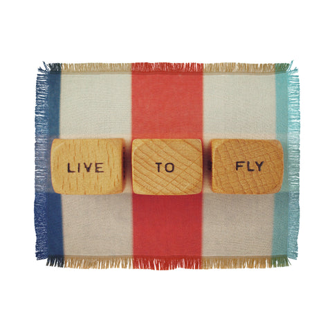Happee Monkee Live To Fly Throw Blanket