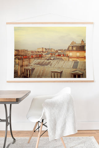 Happee Monkee Living in Paris Art Print And Hanger