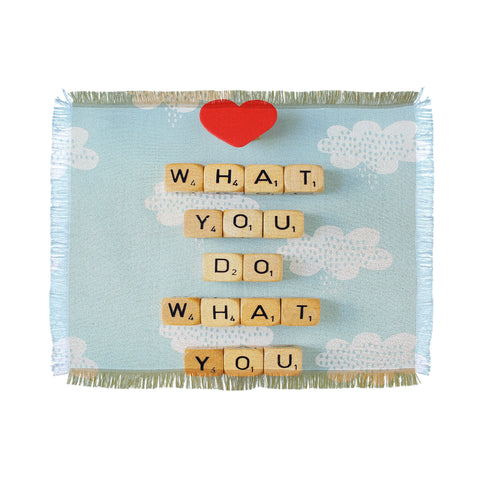Happee Monkee Love What You Do Throw Blanket