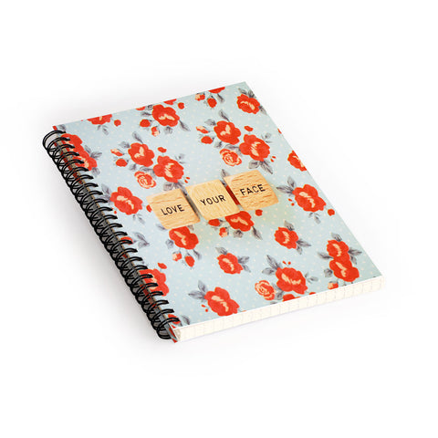 Happee Monkee Love Your Face Spiral Notebook
