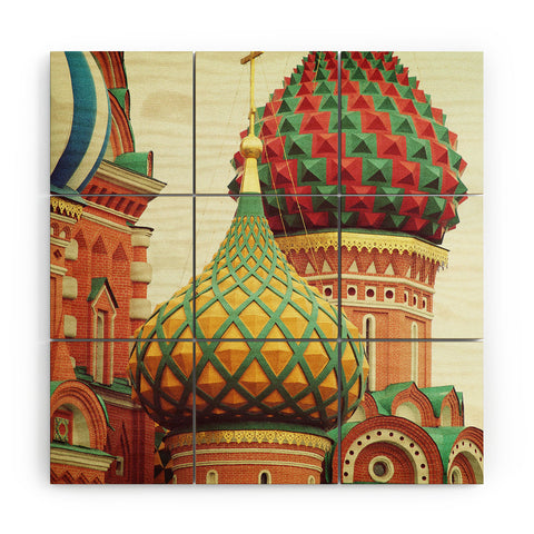 Happee Monkee Moscow Onion Domes Wood Wall Mural