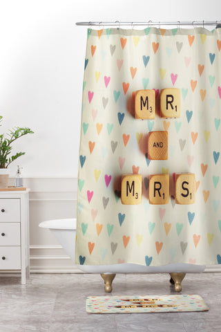 Happee Monkee Mr And Mrs Shower Curtain And Mat