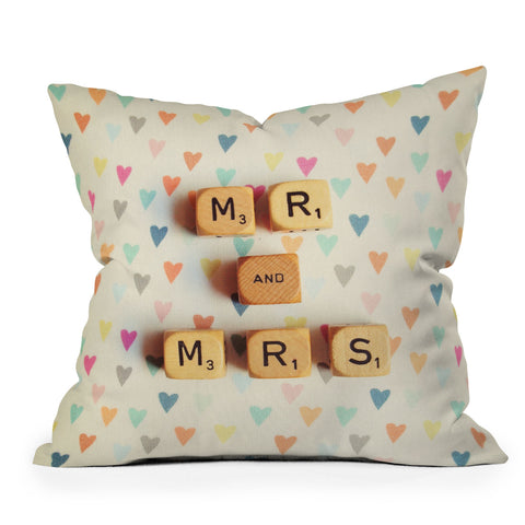 Happee Monkee Mr And Mrs Throw Pillow