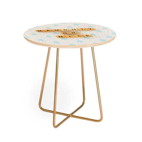 Happee Monkee Naughty or Nice Scrabble Round Side Table