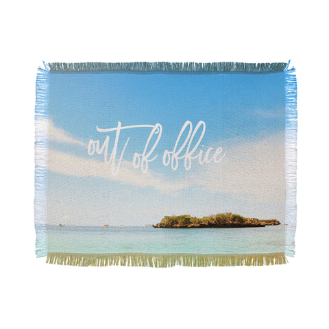 Happee Monkee Out Of Office Beach Series Throw Blanket