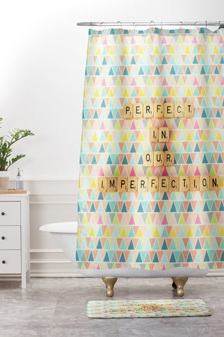 Happee Monkee Perfection In Our Imperfection Shower Curtain And Mat