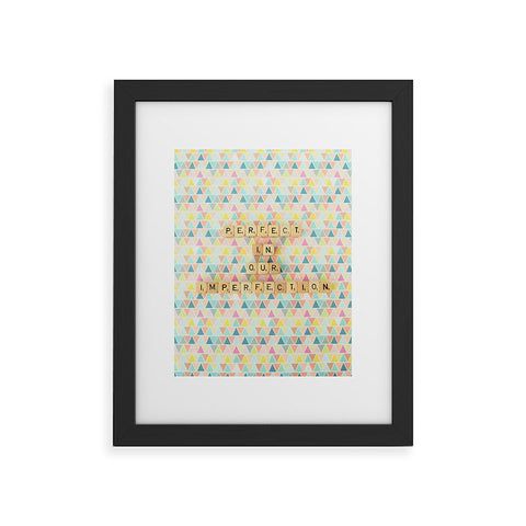 Happee Monkee Perfection In Our Imperfection Framed Art Print