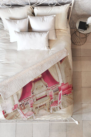 Happee Monkee Pink Princess Bedroom Fleece Throw Blanket