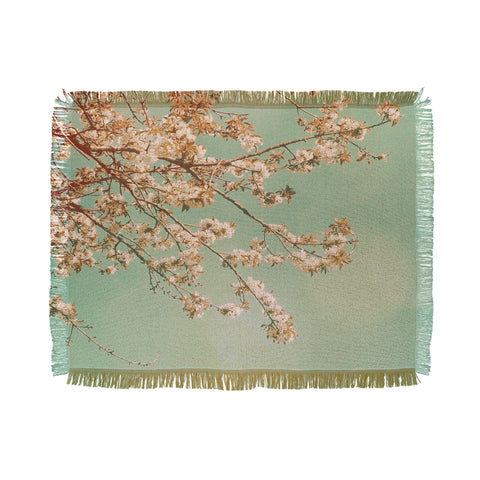 Happee Monkee Plum Blossoms Throw Blanket