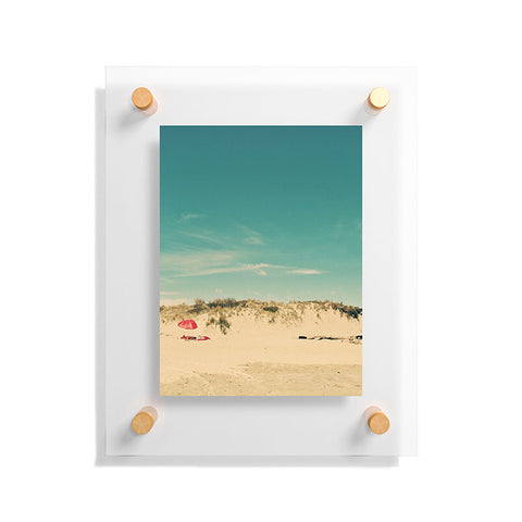 Happee Monkee Red Beach Umbrella Floating Acrylic Print