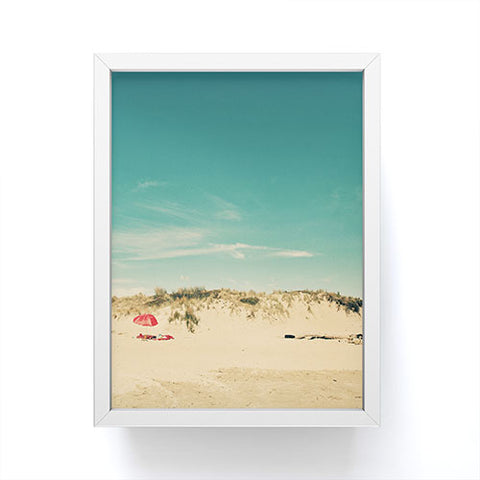 Happee Monkee Red Beach Umbrella Framed Mini Art Print