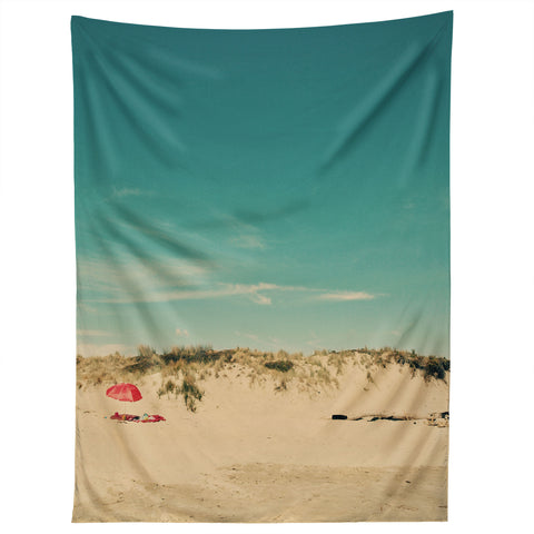 Happee Monkee Red Beach Umbrella Tapestry