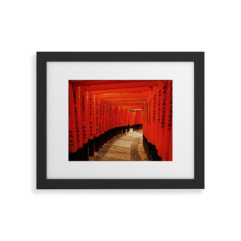 Happee Monkee Red Gates Kyoto Framed Art Print