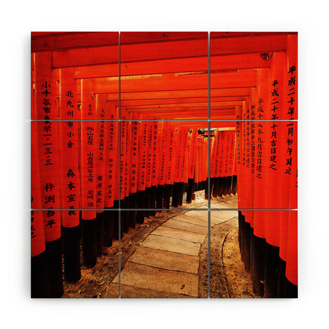 Happee Monkee Red Gates Kyoto Wood Wall Mural