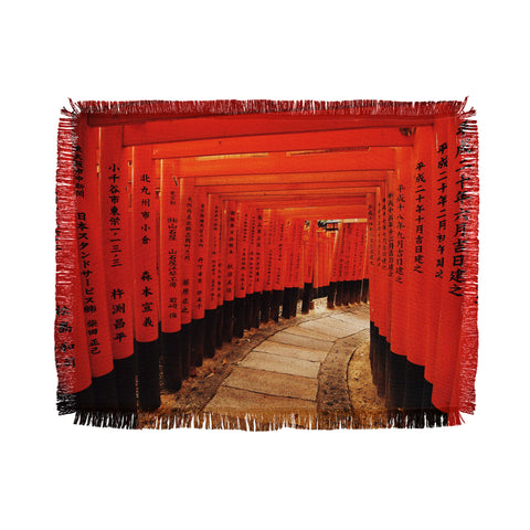 Happee Monkee Red Gates Kyoto Throw Blanket